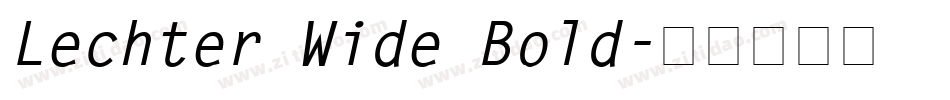 Lechter Wide Bold字体转换